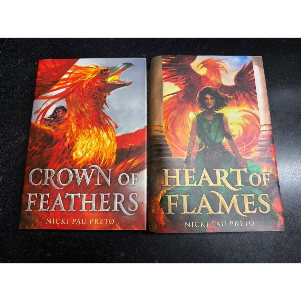 Nicki Pau Preto Crown of Feathers & Heart of Flames HC 1st/1st YA Fantasy Set